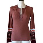 Free People NWT Tops Mikah Layering Cuff Top In Autumn Combo Photo 9