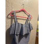 Kona Sol Blue And White Gingham One-Piece Swimsuit Woman’s Size 16W Photo 2