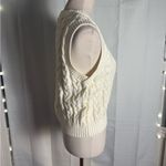 Faherty  Cream Cable Knit Vest Small Photo 1