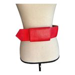 Vintage Roberts Wide Lizard Print Tommy Fashion Belt Red Photo 7