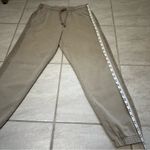 Aritzia TNA Cozy AF Sweat Fleece Acid Tan Ribbed Pocket Jogger Sweatpants Sz S Photo 9