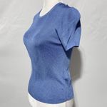 Madewell New Micro Rib Fitted Sweater Short Sleeve Tee NQ337 Celeste Blue XS Photo 10