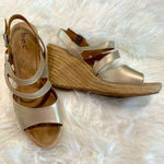 boc strappy wedge heels champagne colored sz‎ 10 Gold Photo 0