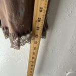 Daytrip  Y2k Tank Top Womens Small Brown‎ Lace Trim Ribbed Sleeveless Boho Photo 4