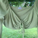Garage  Green crop long sleeve top M Photo 1