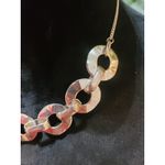 Womens Silver Link Circle Chain Necklace With Lobster Claw Lock Jewelry Photo 3