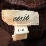 Aerie Blizzard Waffle Mockneck T-Shirt Womens Large Black Cropped Preppy Classic Photo 8