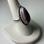 Sterling Silver Charoite Genuine Stone 925  Ring Photo 2