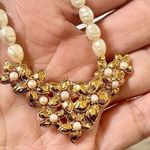 Avon vintage Pearl golden bouquet necklace Photo 6