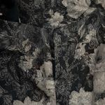 Adrianna Papell  Matelasse Elegant Floral Maxi Dress with Slit Midnight Blue Prom Photo 8