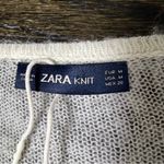 ZARA  Cream Knit Black Lace Hem Sweater Dress Photo 6