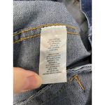 Tahari NWT  Dark Wash Denim Cropped Jacket Raw Hem Gold Buttons Size XS Photo 9