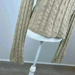 Old Navy  Tan Cable Knit Turtleneck Sweater Size M Photo 2