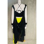 Belly dancing rave costume cosplay yellow black light costume hand made 6 Photo 10
