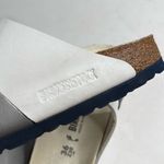 Birkenstock Arizona White Silver Double Strap Leather Narrow Sandals S-375 36 EU Photo 10