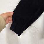 Soft Surroundings  Black Long Sleeve Button Down Shirt Womens L Lace Back Classic Photo 3