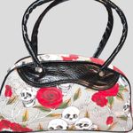Skull and roses cute carryall bag! Pre loved Gray Photo 0