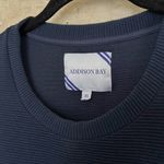Addison Bay Active Rib Zip Everyday Crewneck Sweatshirt Blue Size XL Photo 2