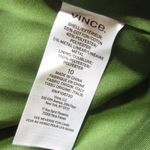 Vince NWT Tiered Smock Midi in Herb Green Crushed Cotton A-line Skirt 10 $445 Photo 4