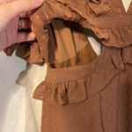 Saints + Secrets ‘Swiss Dot’ Ruffle Dress with Side Cut Outs and Deep Vneck Photo 3