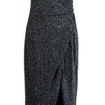 Betsy and Adam  Sleeveless Sparkly Column Evening Gown Metallic Black Size 12 Dress Photo 0