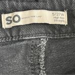 SO  High Rise Straight Denim Distressed Jeans Women’s Size 5/27W Photo 6