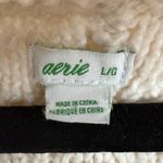 Aerie  Cable Knit V Neck Sweater Vest Cream oversized Size L Photo 3