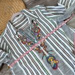 Soft Surroundings striped embroidered gauze cotton tunic blouse w/ pockets Photo 7