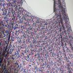 Lucy Paris  Womens M/40 Bishop Sleeve Flowy Babydoll Dress‎ Purple Micro Floral Photo 3