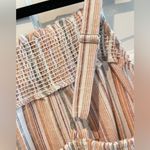 Illa Illa Striped Smocked Front Crop Top Peach Red Multicolored Size Medium NWT Photo 4