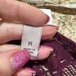 Knox Rose  Maroon Thermal Knit Crochet Blouse Medium Photo 5