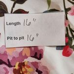 A Peach Floral Crop Top with Puffy Sleeves Size Medium Colorful Crop Top White Photo 4