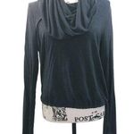 CAbi  #3231 Charcoal Gray Modern Recess Soft Stretch Hooded Top M Photo 0