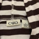 Cato Brown & White Striped Small Hoodie Top Photo 9