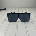 Oversized Square Black Shield Sunglasses Unisex Fashion Frame Photo 1