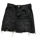 H&M Black Denim Mini Skirt Photo 2