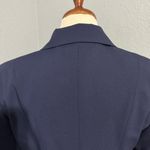 ZARA Navy Blue Tailored Wool Blend Lapel Collar Long Sleeves Luxury Blazer Sz M Photo 11