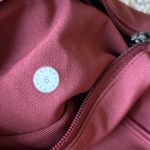 Lululemon  Burgundy Full-Length Leggings | Size 6 | Mesh detailing on sides Photo 4