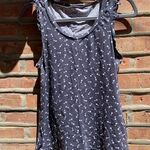 Levi's ⭐️5/$25  Arrow Ruffle Gray Women Tank Top Blouse Small S Photo 0