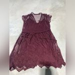 Abercrombie & Fitch burgandy red lace dress SP holiday Photo 5