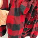 Abercrombie & Fitch Button Front Shirt Dress Women Small Red Black Buffalo Plaid Photo 2