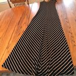 Black And Tan Striped Maxi Dress Multiple Photo 0