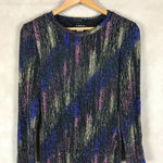 B Darlin B.DARLIN Multi-Color Metallic Long Sleeve Party Mini Dress NEW 11/12 Photo 4