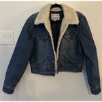 Aeropostale VTG  90's Women Junior XL Faux Fur Trim Blue Denim Trucker Jacket EUC Photo 0