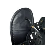 Tory Burch Perfect Black Matte Leather Miller Logo Sandals Size 7.5 Photo 7