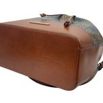 Brahmin Marlowe Embossed Leather Bucket Bag Bottle Blue Fletcher Photo 6