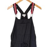 Velvet by Graham & Spencer Black Bib Overalls Jumpsuit Cropped Leg Size M Photo 3