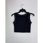 Van By The River Woman’s Small Crop Top Ribbed Black Photo 1