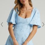 Showpo Blue Ruffle Mini Dress Photo 0