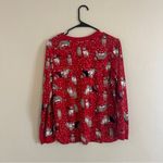 secret treasures Secret Treasure’s Christmas Cheetah Pajama Top Photo 3